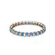 3 - Clarissa 2.50 mm Princess Cut Blue Topaz Eternity Band 