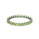 3 - Clarissa 2.50 mm Princess Cut Peridot Eternity Band 
