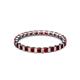 3 - Clarissa 2.50 mm Princess Cut Red Garnet Eternity Band 