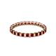 3 - Clarissa 2.50 mm Princess Cut Red Garnet Eternity Band 