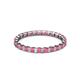 3 - Clarissa 2.50 mm Princess Cut Rhodolite Garnet Eternity Band 