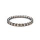 3 - Clarissa 2.50 mm Princess Cut Smoky Quartz Eternity Band 