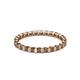 3 - Clarissa 2.50 mm Princess Cut Smoky Quartz Eternity Band 