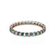 3 - Clarissa 2.50 mm Princess Cut London Blue Topaz Eternity Band 