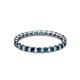 3 - Clarissa 2.50 mm Princess Cut Blue Diamond Eternity Band 