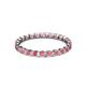 3 - Clarissa 2.50 mm Princess Cut Pink Tourmaline Eternity Band 