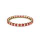 3 - Clarissa 2.50 mm Princess Cut Ruby Eternity Band 