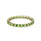 3 - Clarissa 2.50 mm Princess Cut Green Garnet Eternity Band 