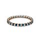 3 - Clarissa 2.50 mm Princess Cut Blue Diamond Eternity Band 