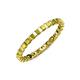 4 - Clarissa 2.50 mm Princess Cut Yellow Diamond Eternity Band 