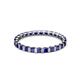 3 - Clarissa 2.50 mm Princess Cut Blue Sapphire Eternity Band 