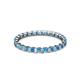 3 - Clarissa 2.50 mm Princess Cut Blue Topaz Eternity Band 