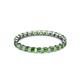 3 - Clarissa 2.50 mm Princess Cut Green Garnet Eternity Band 