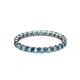 3 - Clarissa 2.50 mm Princess Cut London Blue Topaz Eternity Band 
