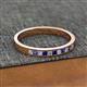 3 - Aaryn 2.00 mm Blue Sapphire and Diamond 11 Stone Wedding Band 