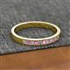 3 - Aaryn 2.00 mm Pink Sapphire and Diamond 11 Stone Wedding Band 