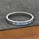 3 - Aaryn 2.00 mm Blue Topaz and Diamond 11 Stone Wedding Band 