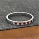 3 - Aaryn 2.00 mm Red Garnet and Diamond 11 Stone Wedding Band 