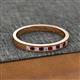 3 - Aaryn 2.00 mm Red Garnet and Diamond 11 Stone Wedding Band 