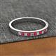 3 - Aaryn 2.00 mm Ruby and Diamond 11 Stone Wedding Band 
