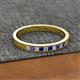 3 - Aaryn 2.00 mm Blue Sapphire and Diamond 11 Stone Wedding Band 