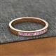 3 - Aaryn 2.00 mm Pink Sapphire and Diamond 11 Stone Wedding Band 