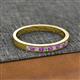 3 - Aaryn 2.00 mm Amethyst and Diamond 11 Stone Wedding Band 