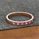 3 - Aaryn 2.00 mm Ruby and Diamond 11 Stone Wedding Band 
