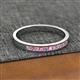 3 - Aaryn 2.00 mm Pink Sapphire and Diamond 11 Stone Wedding Band 