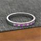 3 - Aaryn 2.00 mm Amethyst and Diamond 11 Stone Wedding Band 