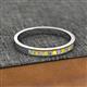 3 - Aaryn 2.00 mm Yellow Sapphire and Diamond 11 Stone Wedding Band 