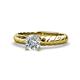 1 - Eudora Retro Semi Mount Solitaire Rope Engagement Ring  