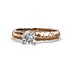 1 - Eudora Retro Semi Mount Solitaire Rope Engagement Ring  