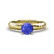 1 - Eudora Classic 6.50 mm Round Tanzanite Solitaire Engagement Ring 