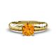 1 - Eudora Classic 6.50 mm Round Citrine Solitaire Engagement Ring 