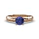 1 - Eudora Classic 6.50 mm Round Iolite Solitaire Engagement Ring 