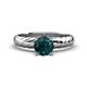 1 - Eudora Classic 6.50 mm Round London Blue Topaz Solitaire Engagement Ring 