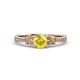 3 - Freya Lab Created Yellow Sapphire and Diamond Butterfly Engagement Ring 