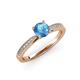 3 - Aleen Blue Topaz and Diamond Engagement Ring 