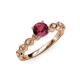 4 - Amaira Rhodolite Garnet and Diamond Engagement Ring 