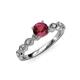 4 - Amaira Rhodolite Garnet and Diamond Engagement Ring 