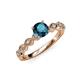 4 - Amaira Blue and White Diamond Engagement Ring 