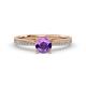 4 - Aleen Amethyst and Diamond Engagement Ring 