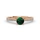 4 - Aleen Emerald and Diamond Engagement Ring 