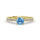 4 - Aleen Blue Topaz and Diamond Engagement Ring 