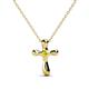 1 - Edena Petite Yellow Sapphire Cross Pendant 