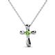 1 - Edena Petite Peridot Cross Pendant 