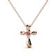 1 - Edena Petite Rhodolite Garnet Cross Pendant 