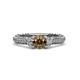 4 - Anora Signature Smoky Quartz and Diamond Engagement Ring 