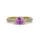 4 - Anora Signature Amethyst and Diamond Engagement Ring 